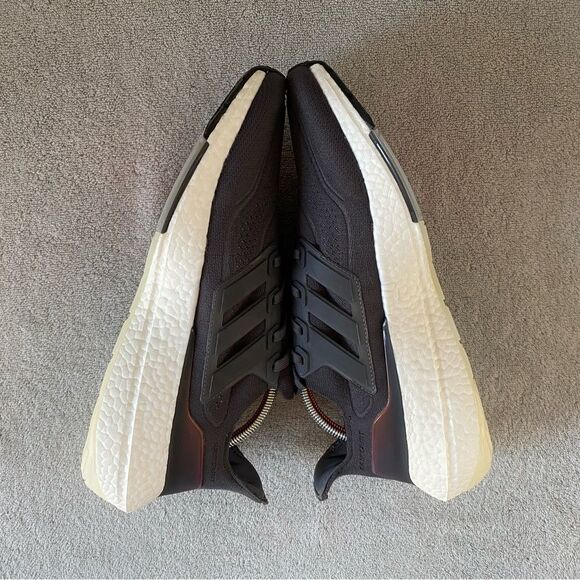 Adidas Shoes Mens 11.5 Gray Orange UltraBoost 21 Prime Knit Sneakers FY0372 - Picture 5 of 8